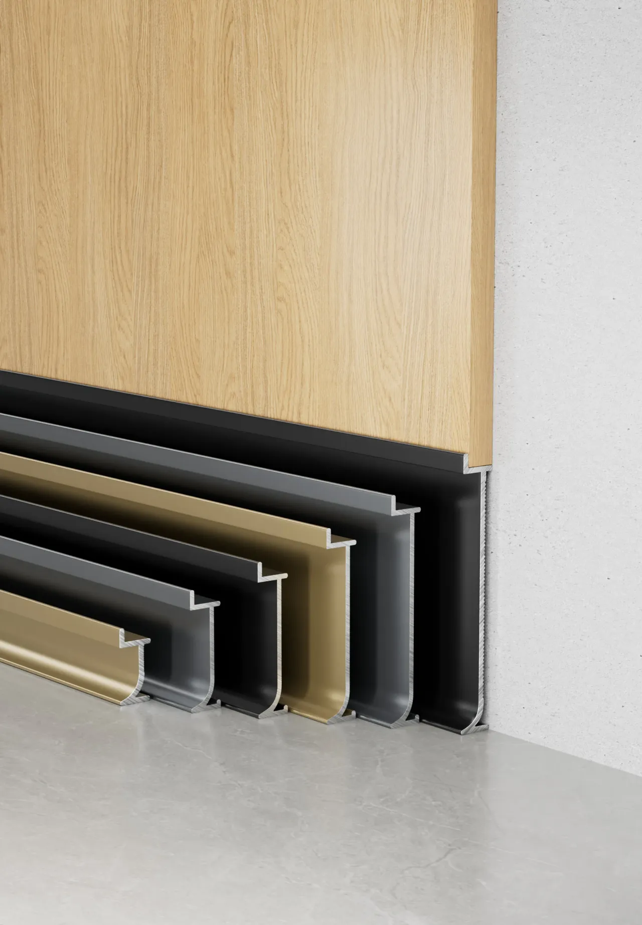 Aluminium skirting board RMS-A-04
