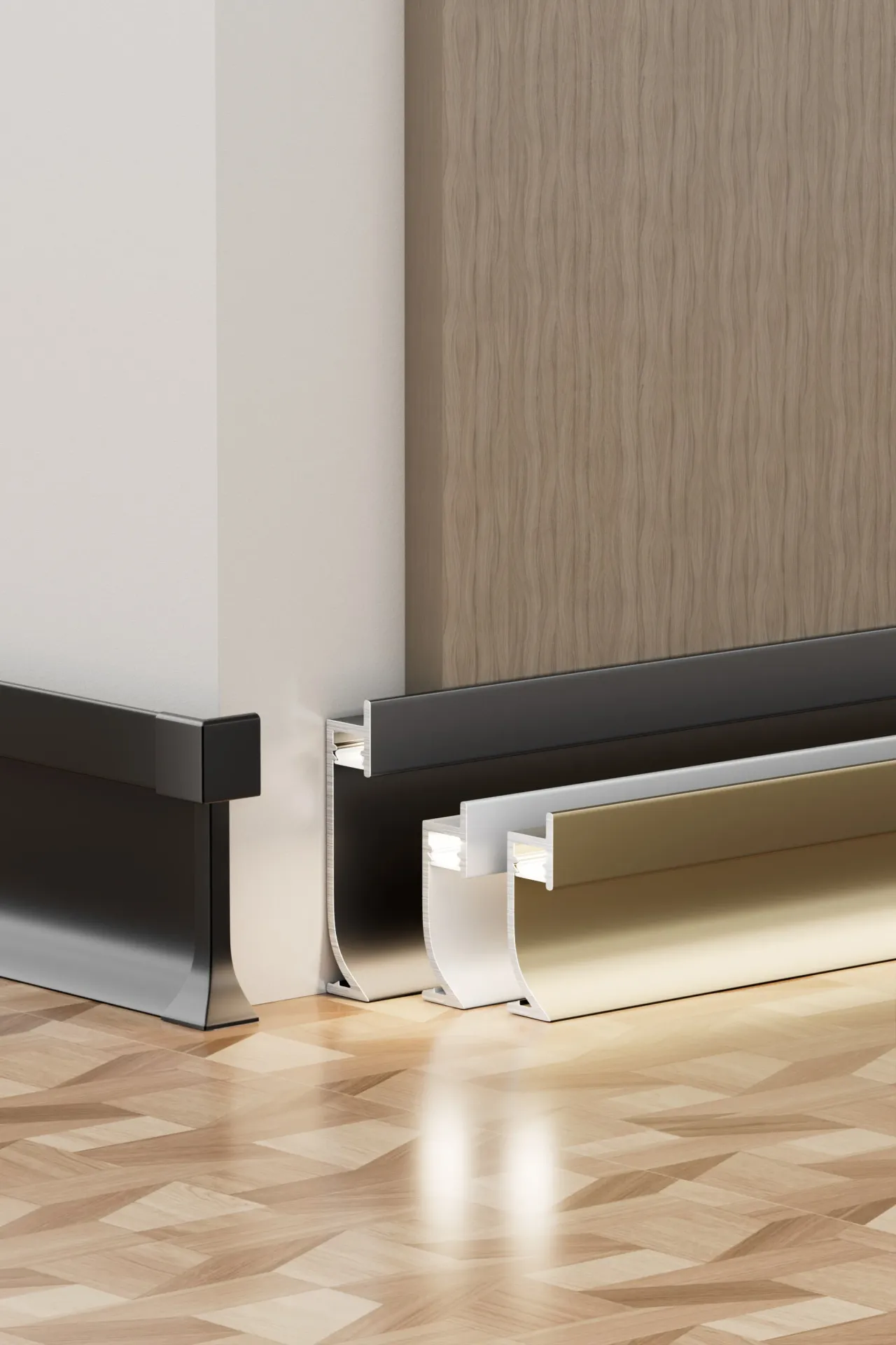 Aluminium skirting board RMS-A-08