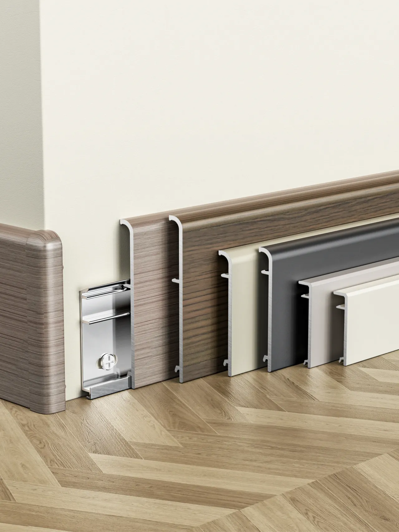 Aluminium skirting board RMS-A-34