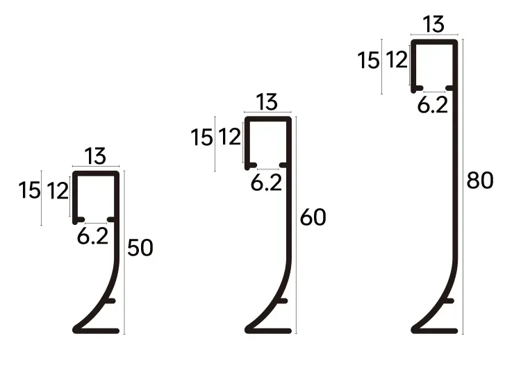Dimension drawing for skirting board RMS-A-09