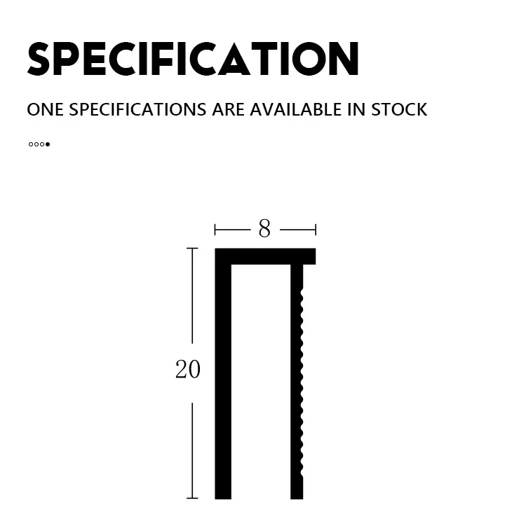 Dimension drawing for skirting board RMS-A-19