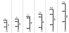Classic clip-on skirting board RMS-A-01