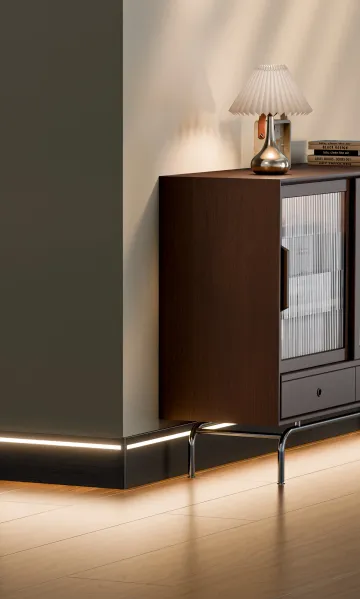 Clip-on illuminated skirting board RMS-A-03