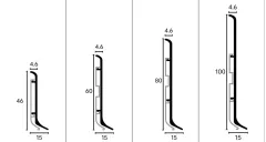 Premium clip-on skirting board RMS-A-05