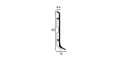 Wood-effect skirting board RMS-A-05N