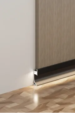Recessed illuminated skirting board RMS-A-08
