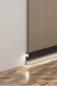 Recessed illuminated skirting board RMS-A-08
