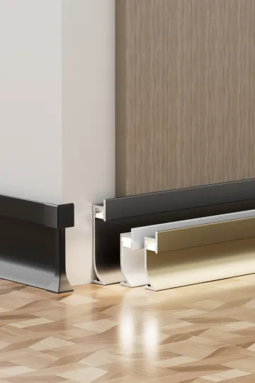 Recessed illuminated skirting board RMS-A-08