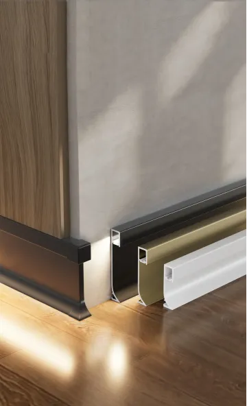 Surface-mounted illuminated skirting board RMS-A-09