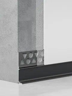Plaster-in skirting board without chasing RMS-A-30