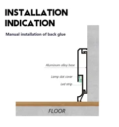 Elegant illuminated skirting board RMS-A-32