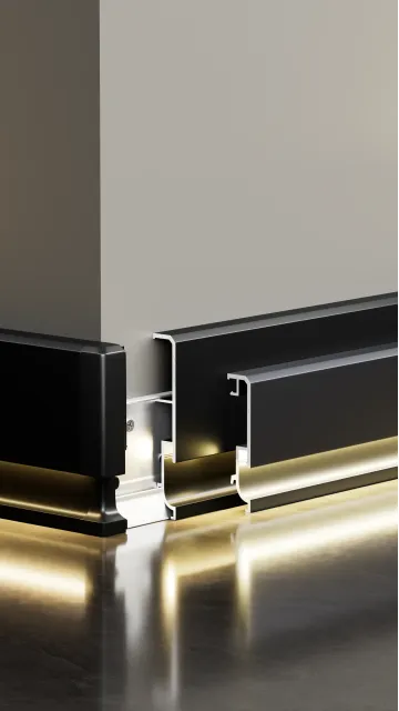Elegant illuminated skirting board RMS-A-32