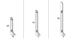 Double-layer clip-on skirting board RMS-A-33