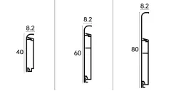 Rounded straight skirting board RMS-A-34