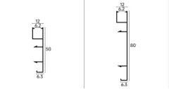 Upward-illuminated skirting board RMS-A-36
