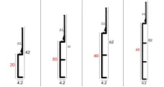 Flush plaster-in profile RMS-A-38