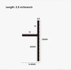 T-shaped straight skirting board RMS-GJ703